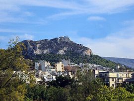 Athen - Blick über die Berge